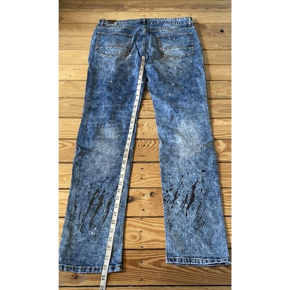 NWT Rutherford Flex Skinny Fit Jeans Size 36x33 Men’s Blue Ripped - Picture 10 of 11